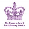 Logo in purple showing a crown and the wording 'The Queen's Award for Voluntary Service' The MBE for voluntary groups'