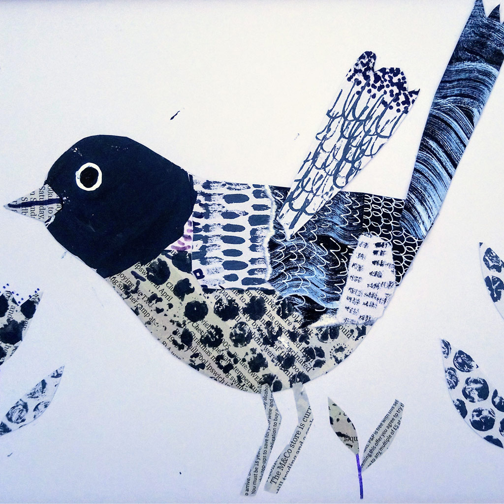 Artwork showing a bird